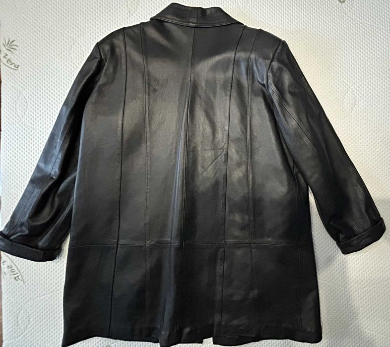 Haina dama piele trei sferturi neagra noua, XXL, Elda Leather