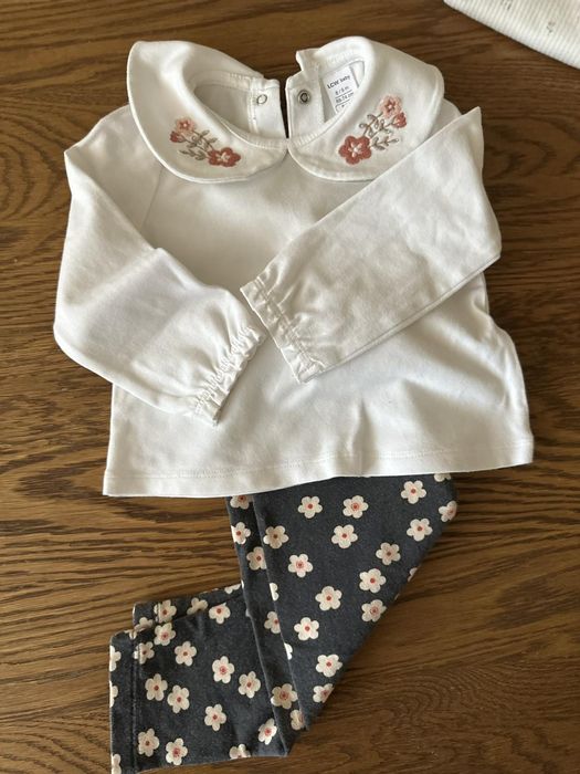 Комплект сладки бебешки дрешки в нежни цветове