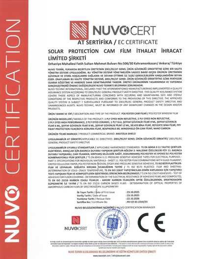 UV слънцезащитно фолио, огледално,  ролка 150 см × 30 м | Цена за ролка