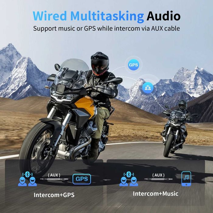 M1S Pro Bluetooth Intercom Headset