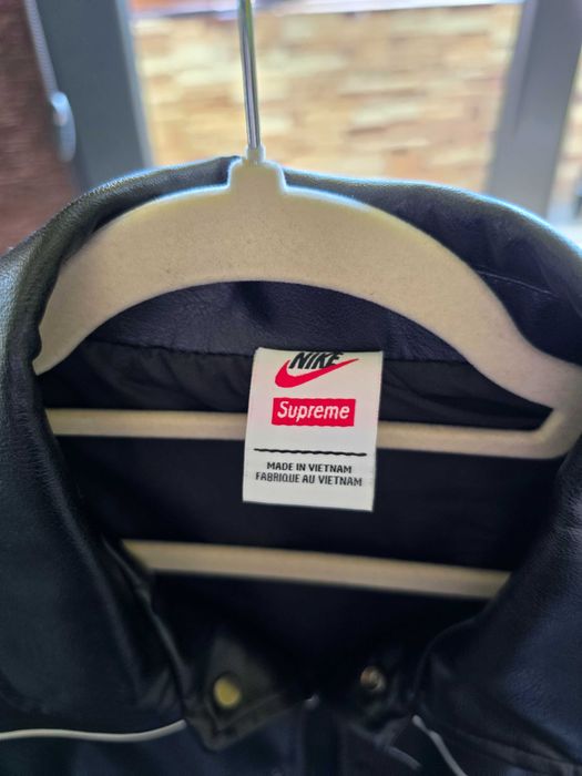 Nike x Supreme Geaca Piele Varsity