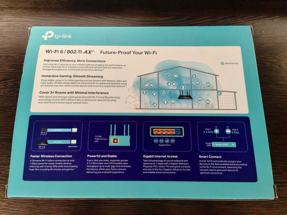 Router Wi-Fi 6 Tp-link AX1500 Archer AX10 nou
