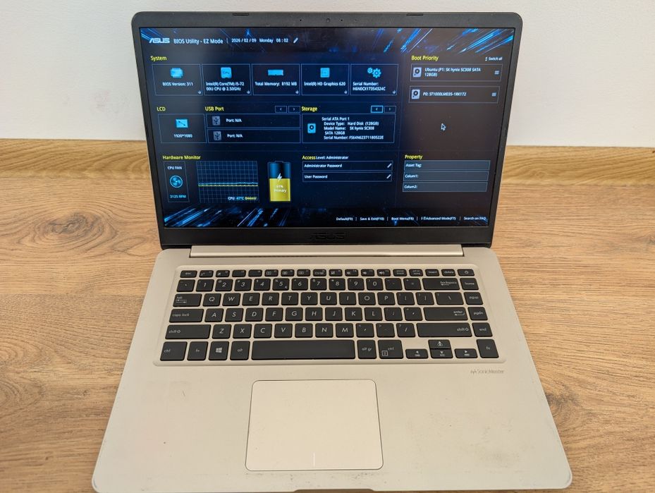 Laptop ASUS VivoBook S15 | i5 | 8GB RAM | SSD+HDD | Full HD | Slim & M