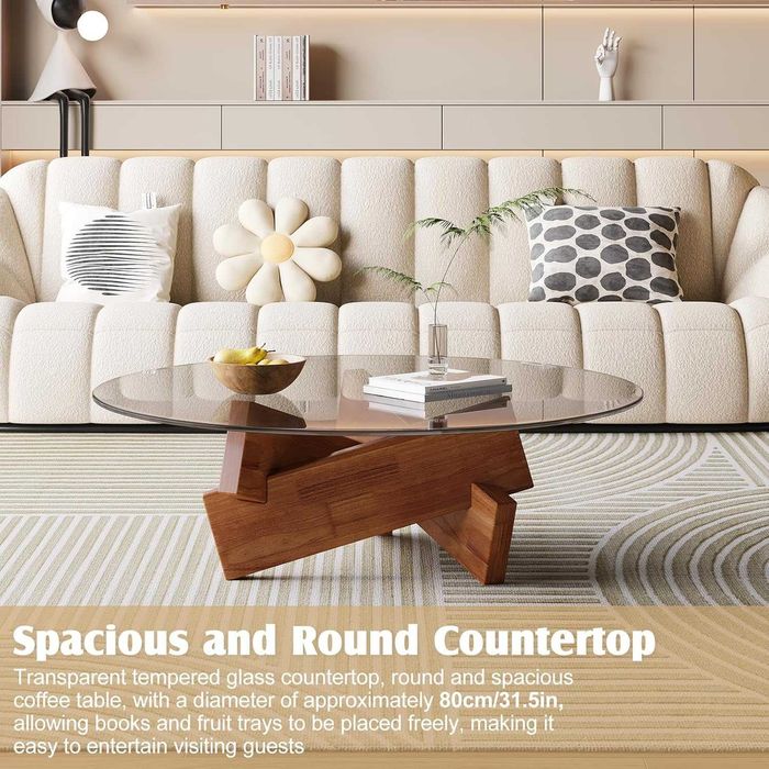 Холна маса, Странична, за диван, Стъклена маса, Модерен стил н142