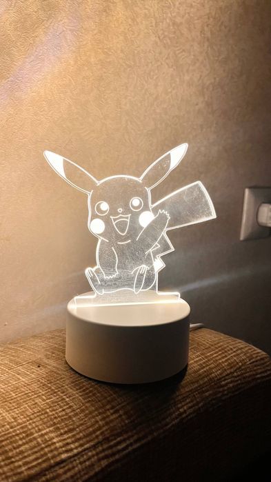 LED ночник Пикачу / Аниме лампа Pokémon