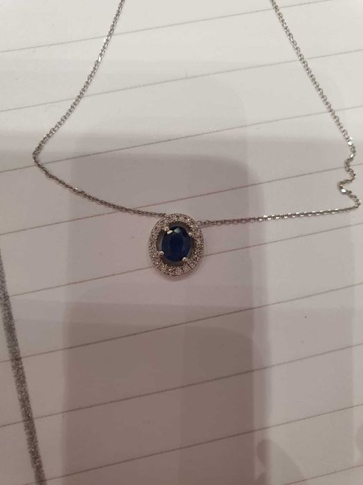 Lantic aur alb, safir si diamante