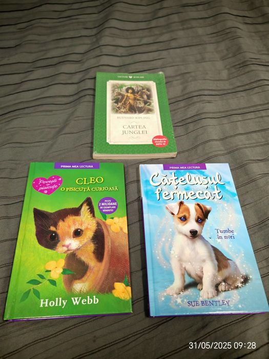 Cărți: Lecturi școlare și Cleo  și Cățelușul fermecat