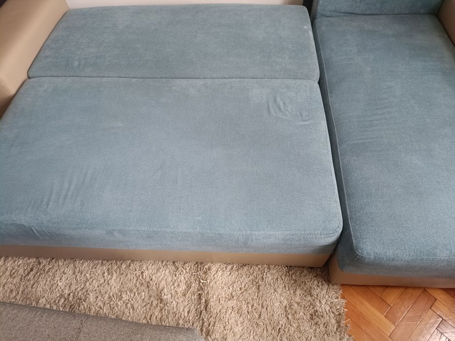 Продавам ъглов диван с функция сън, ракла и лежанка