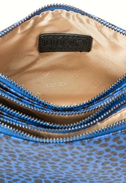 %ПРОМО% LIU JO – Чанта с животински мотиви в синьо 22x16x5 cм нова