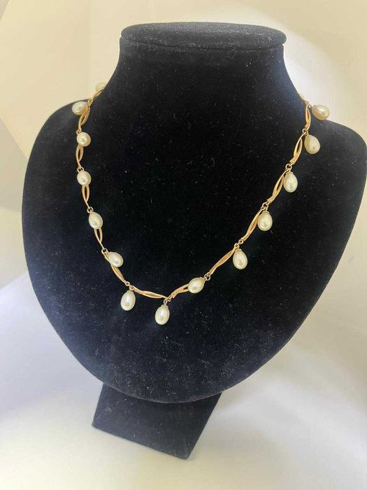 Колье с жемчугом / Золото / Рассрочка/ Ломбард Asia Gold / 3210