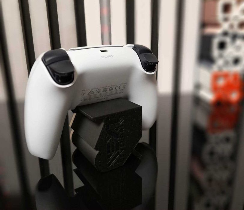 Suport controller PlayStation – stand gaming  (negru mat+alb)