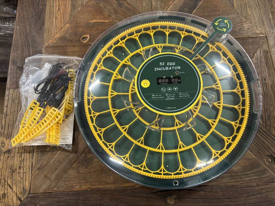 Инкубатор за 52 яйца. Електрически инкубатор регулируем термостат, циф