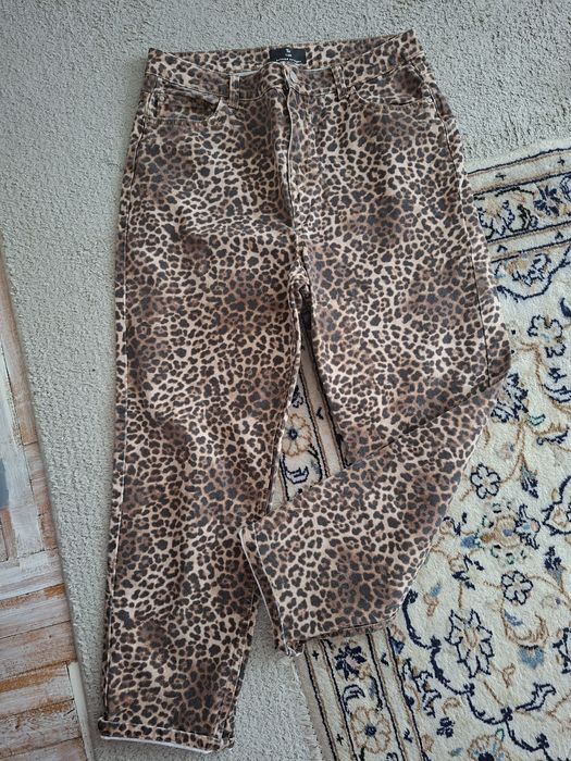 Дънки с леопардов принт TU