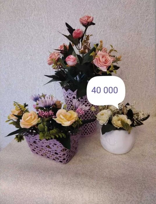 Композиции из искусственных цветов новые!