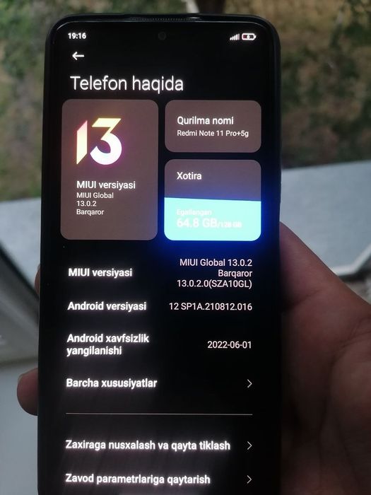 Redmi note 11 pro+5g