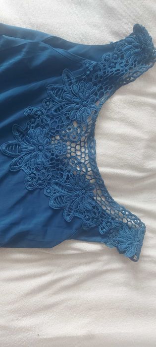 Rochie lungă ușoară turcoaz