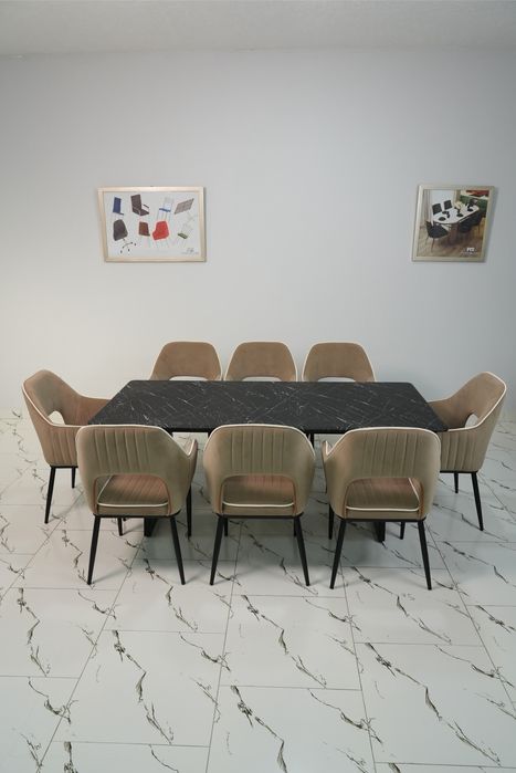 Stol stullar metal nerjaveka, loft mebellar nalichida bor