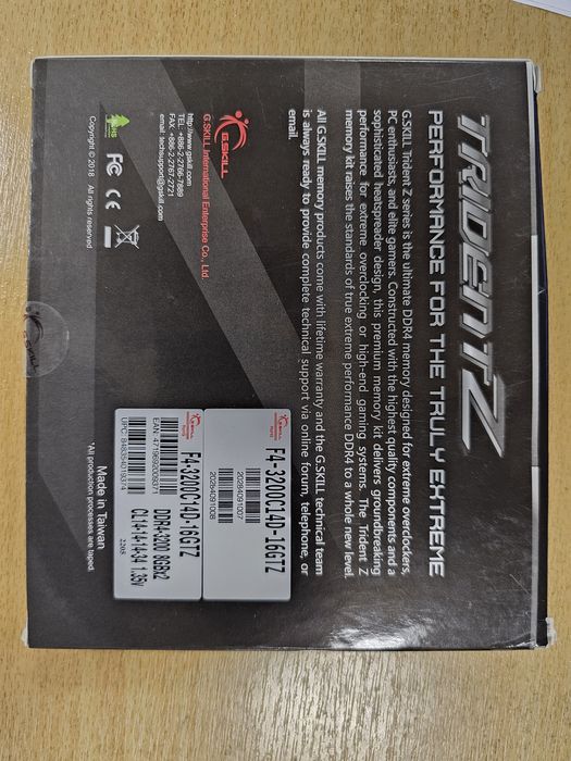 32GB(4x8GB) DDR4 3200Mhz CL14 B-die с доживотна  гаранция!