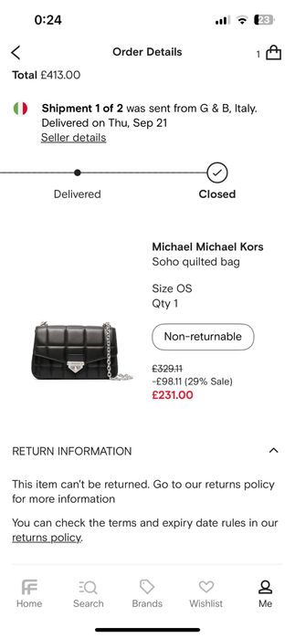 Черна кожена чанта Michael Kors SoHo