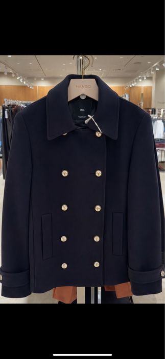 Пальто черное манго