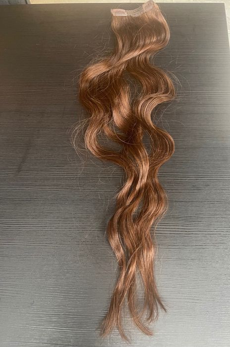 Светлокестенява естествена индийска коса 70см 200гр