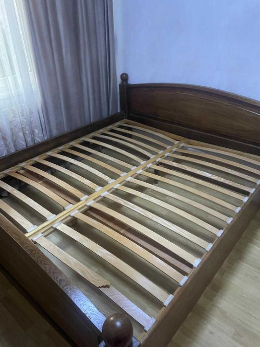 Vand pat lemn masiv 180x200, cu doua somiere