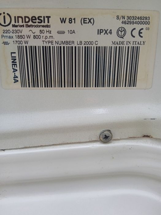 Итальянская стиральная машина Индезит