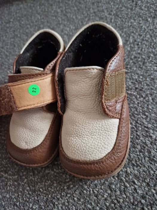 Papucei din piele tip barefoot Tega Shoes-mărimea 22