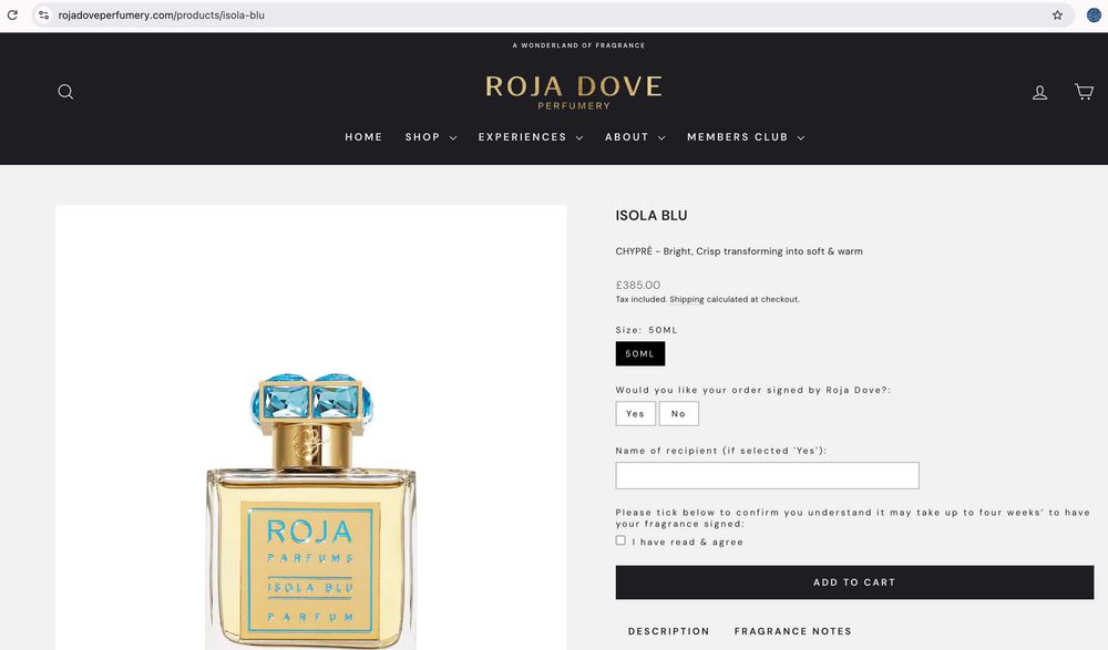 Roja Isola Blu Parfum 50 ml Original