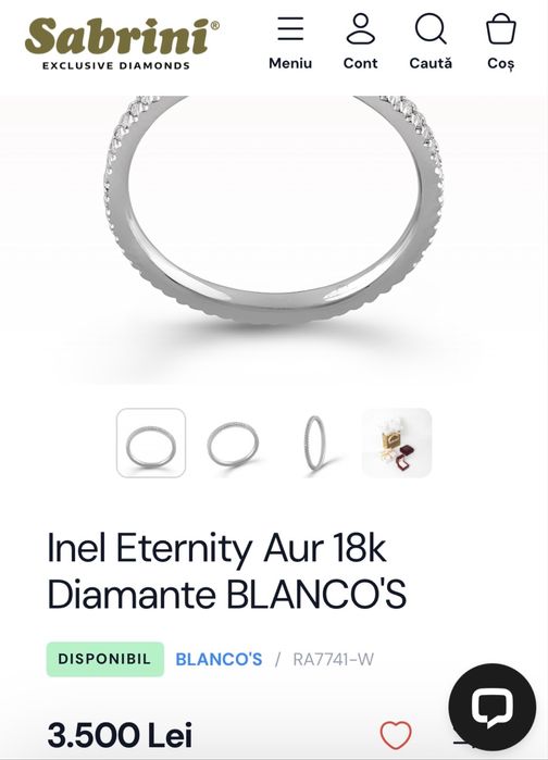 Inel de logodna din aur alb cu diamante mar 56