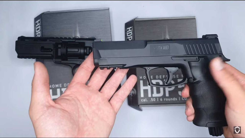 Pistol Airsoft Auto-Aparare BileDeCauciuc#21jouli 218m/s#FARA PERMIS