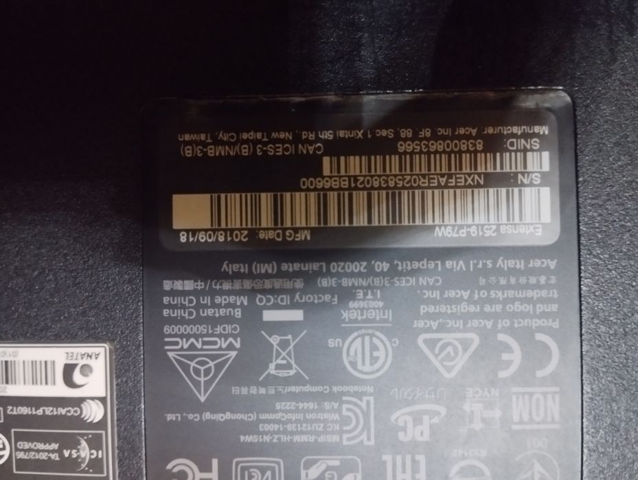 Acer pentium SSD 128+500hdd/4gb ozu