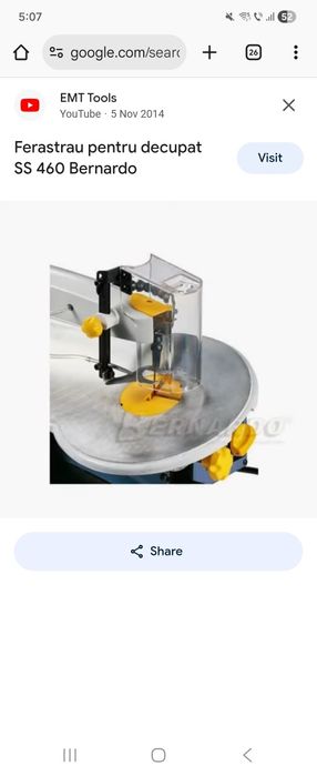 Fierăstrău traforaj pentru decupat Bernardo SS460