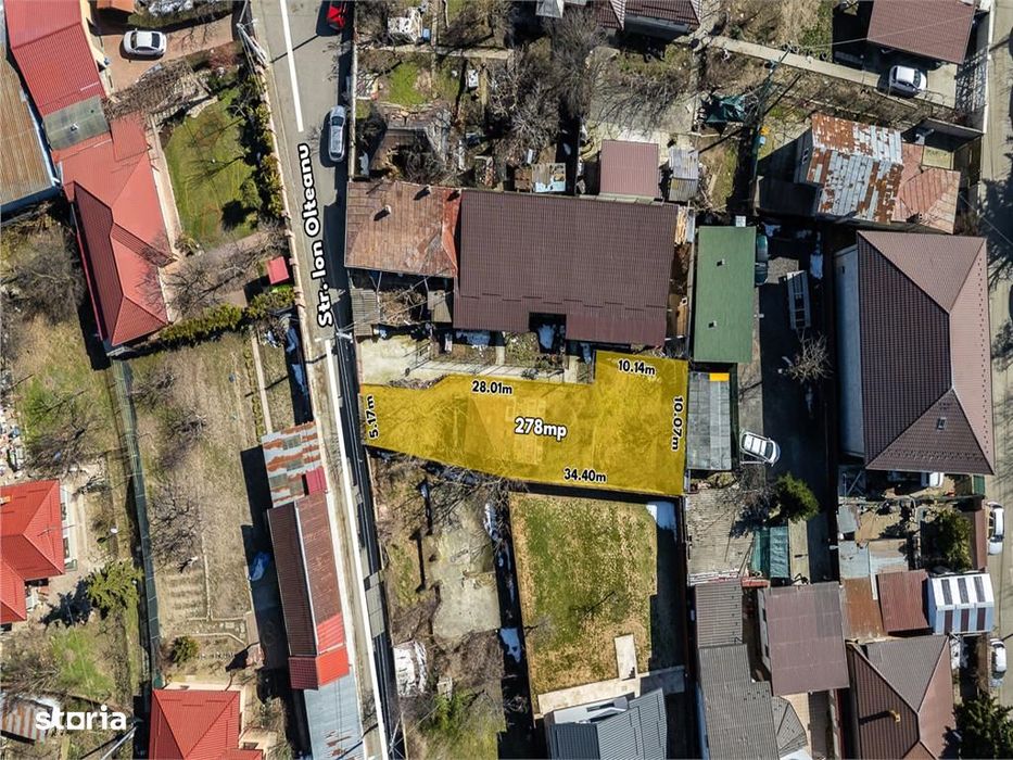 Chitila,Teren Intravilan 278 Mp,Casa Demolabila,Utilitati,Asfalt