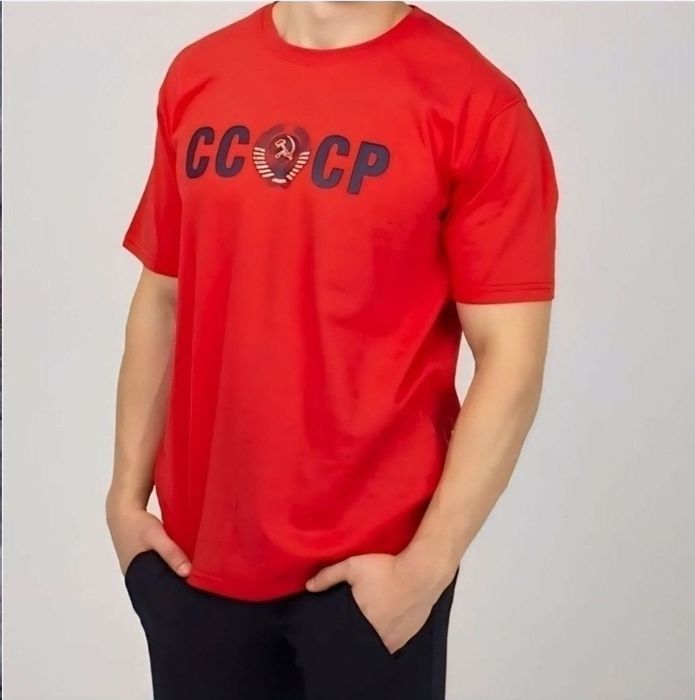 футболка и шорты рисунком гербом СССР РЕТРО стиль 8Ох