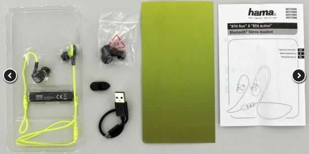 Casti wireless in-ear Hama Clip-On Active negru-verde NOI