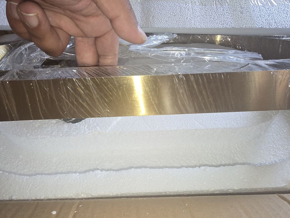 Модерен Кристален полилеи (златист 60см)