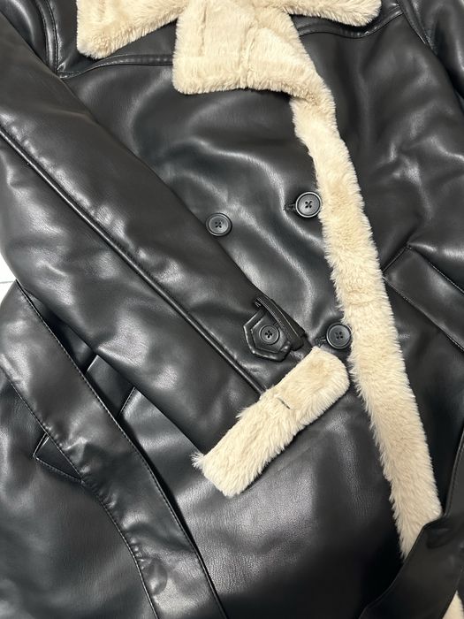 Стилно кожено яке с пух