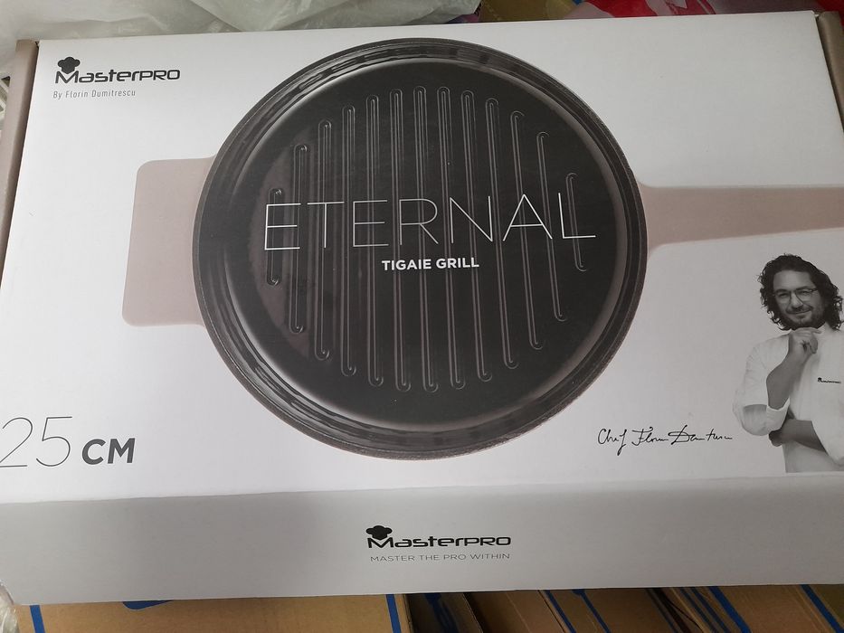 Tigaie grill, Masterpro, fonta, stare foarte buna