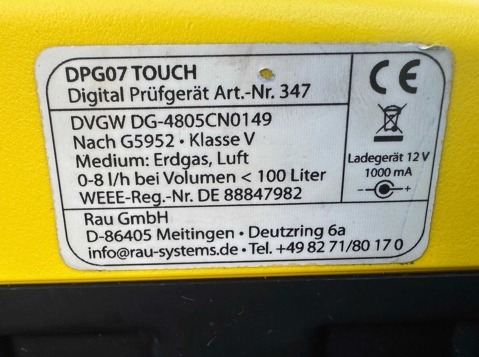 Rau DPG 07 Touch - Професионален измервателен уред за налягане