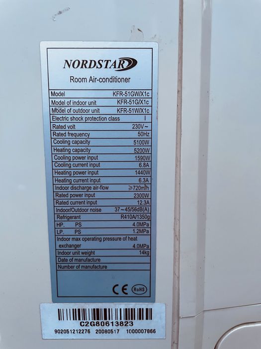 Aer conditionat 18000 BTU Nordstar