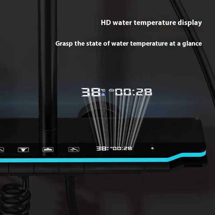 Модерен интелигентен душ с дисплей и LED подсветка D51