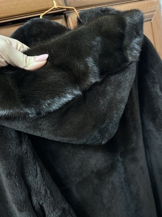 Шуба бобер, вставки норка.