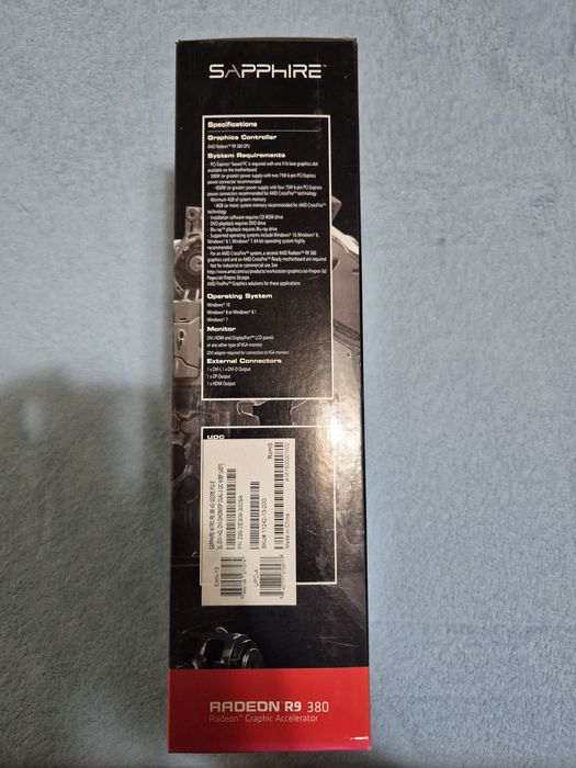 Vând placă video Sapphire, NITRO, R9 380, 4 GB, 256 Biți.