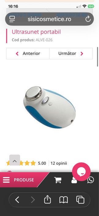 Aparat ultrasunete  portabil Sisi Cosmetice nou