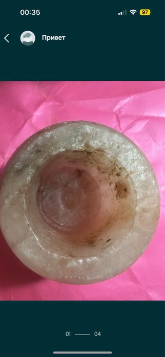 Подсвечник гималайская соль