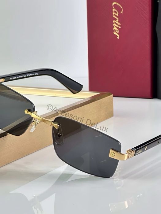 Ochelari de Soare Cartier CT0513O Noi Full Box Santos De Cartier  Gold