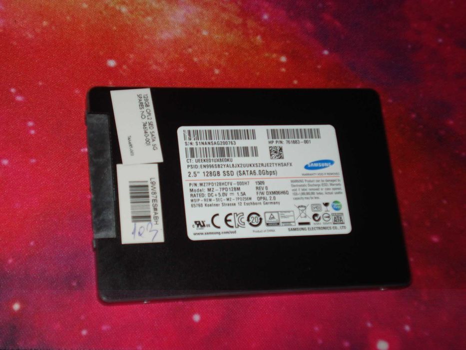 SSD Samsung 128gb sata 6gb/s 2.5" testat