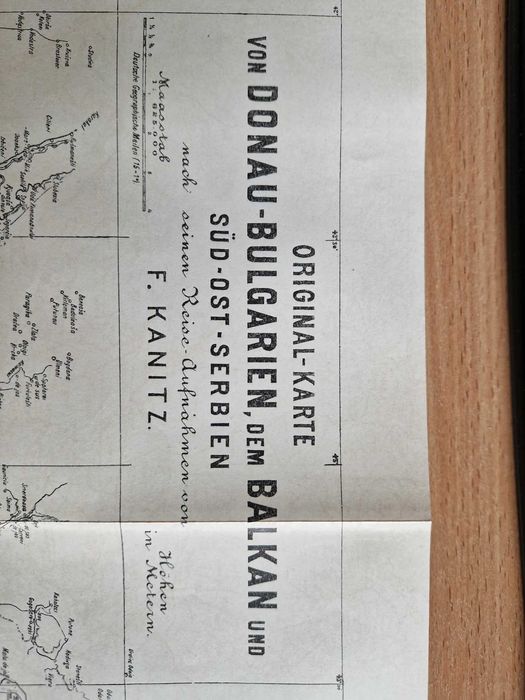 Феликс Каниц Карта на Дунавска България 1877