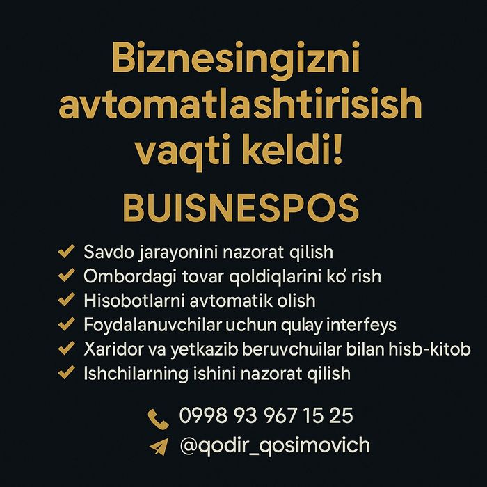 Kafe_Oshxona_restarant Kichik savdo nuqtalari urta biznes egalari uchu